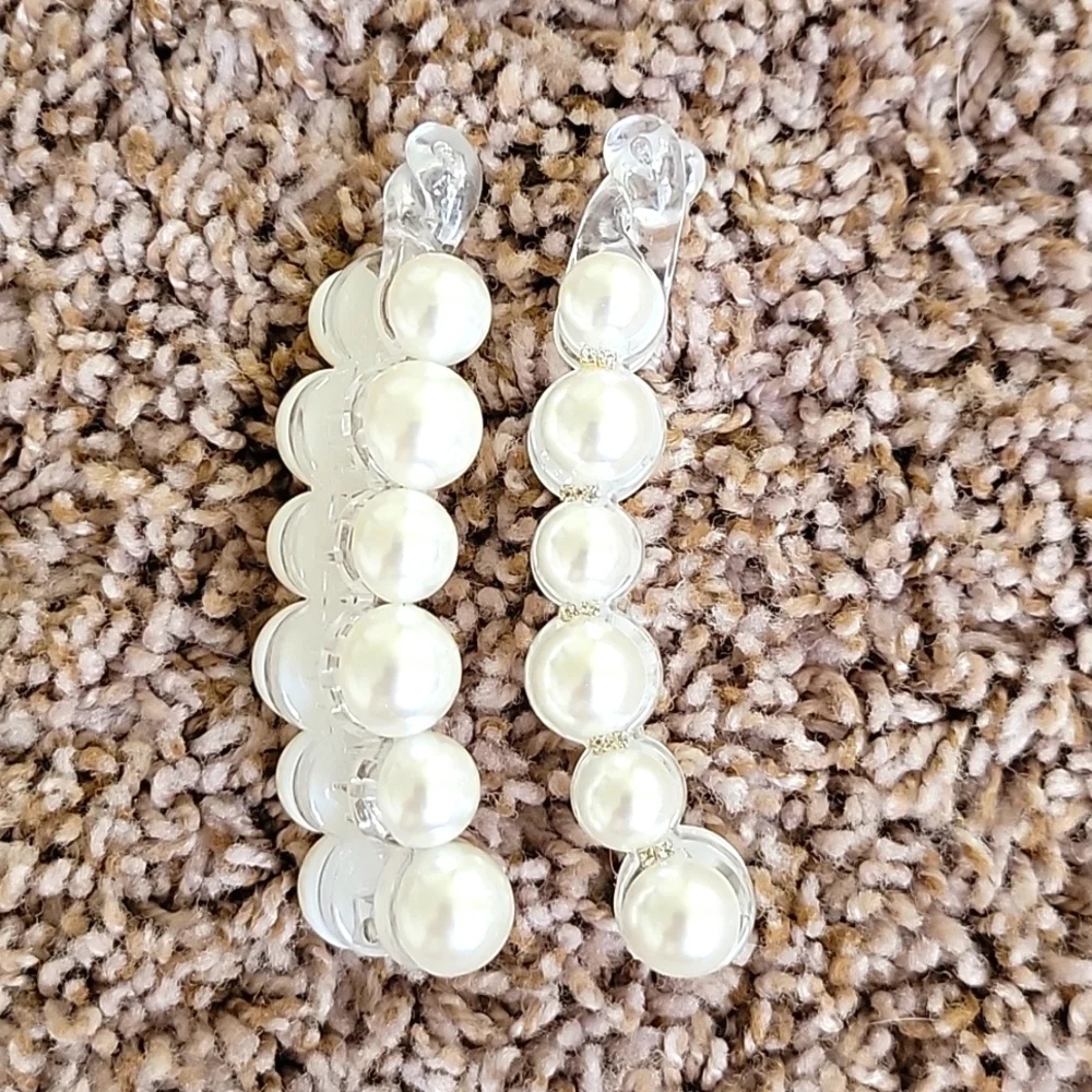 Faux PEARL HAIR CLAW As Bundle (7pc)